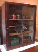 Antique Walnut Table Top Hanging Cupboard