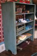 Antique Crock shelf Virginia blue painted