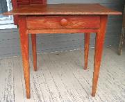 antique country painted work table with drawer