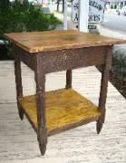 Antique painted yellow pine table Mount Jackson VA