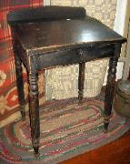 antique slant top desk black paint finish