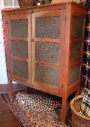 Painted Red 12 Tin Pie Safe