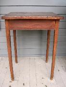 Red painted & decorated Side Table